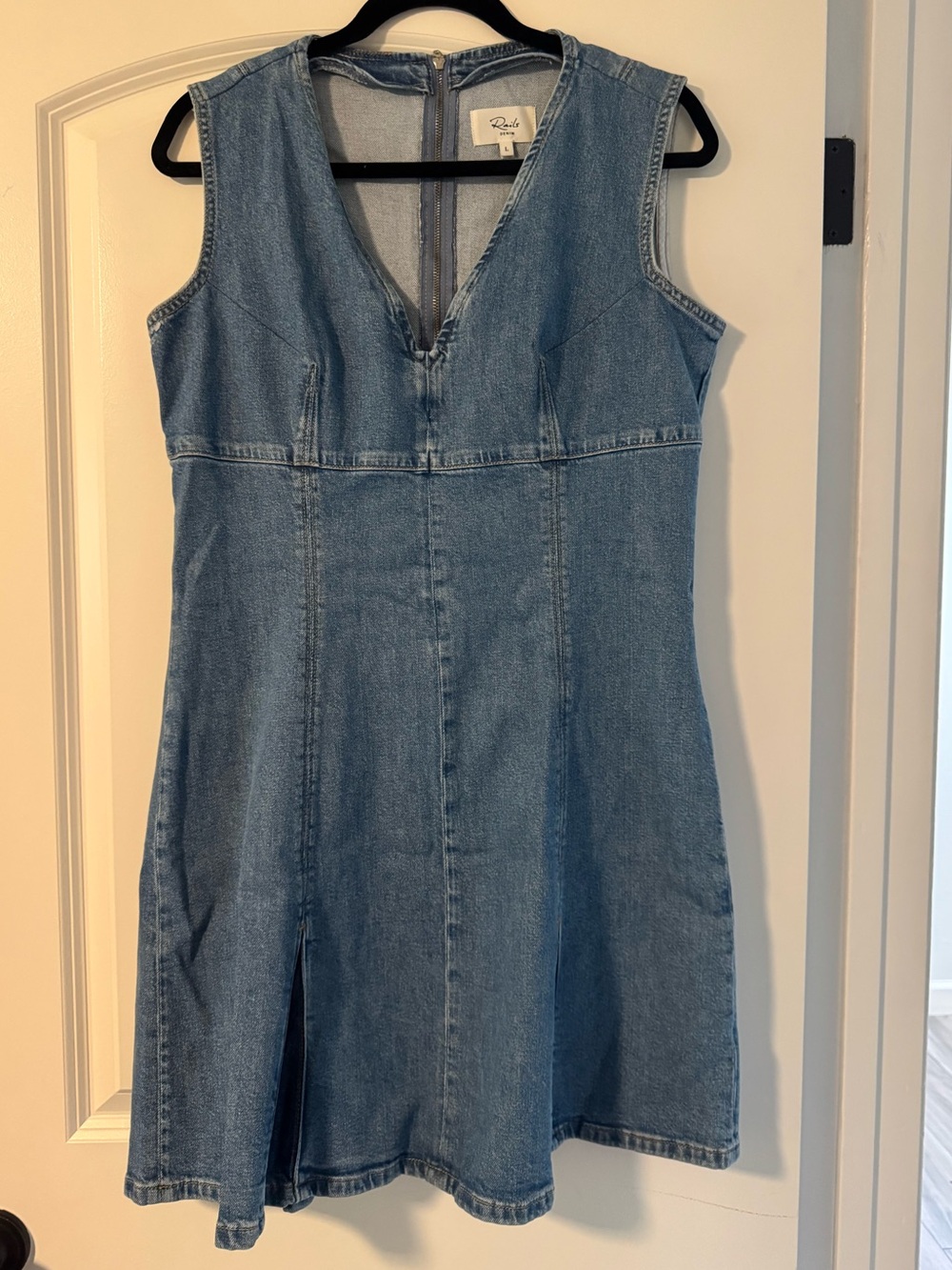 Rails Sleeveless Denim Mini Dress in Light Blue